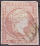 Spain 1856 Isabel II 4 Cu. Rojo Edifil 44